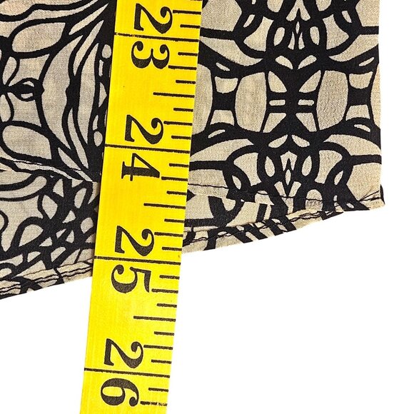 Willow and Clay Black Ivory Silk Top Small Whimsygoth Boho Chic Coquette - Picture 9 of 12